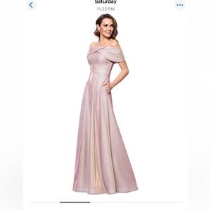 Betsy & Adam Pink Maxi Dress